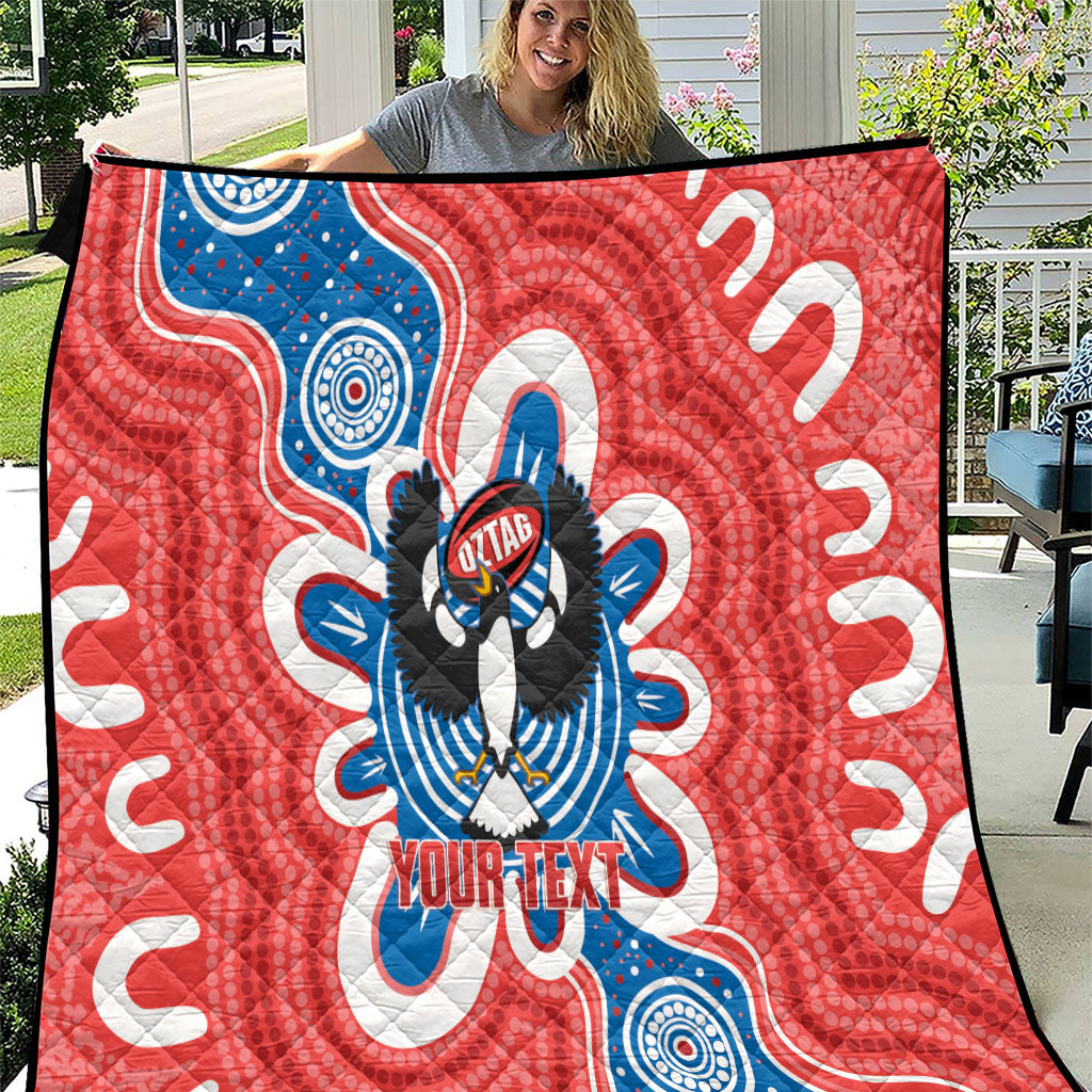 South Australia Oztag Custom Quilt SA Piping Shrike Indigenous Art