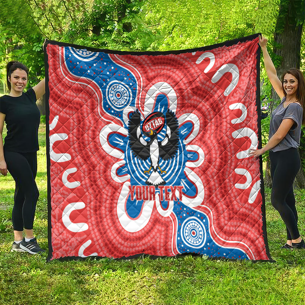 South Australia Oztag Custom Quilt SA Piping Shrike Indigenous Art