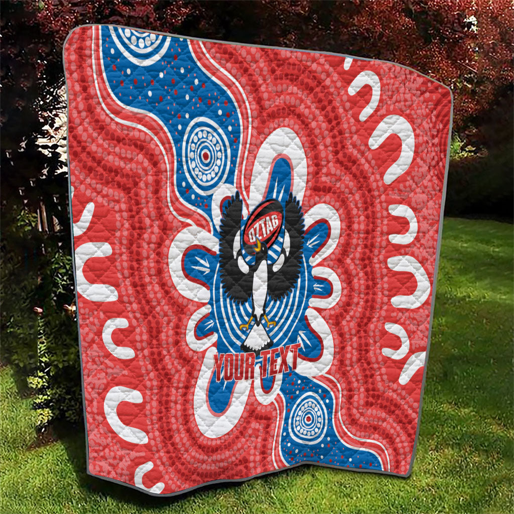 South Australia Oztag Custom Quilt SA Piping Shrike Indigenous Art