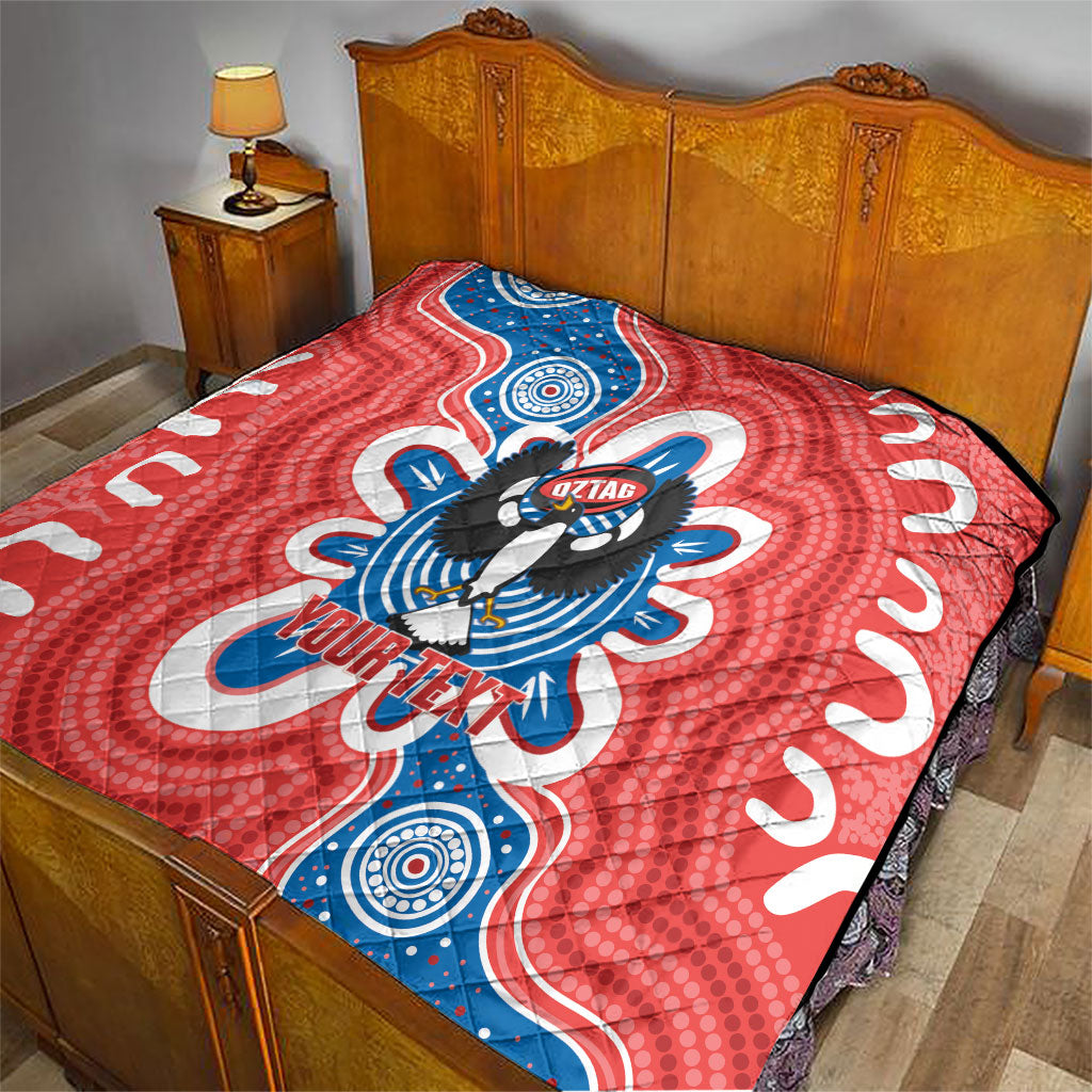 South Australia Oztag Custom Quilt SA Piping Shrike Indigenous Art