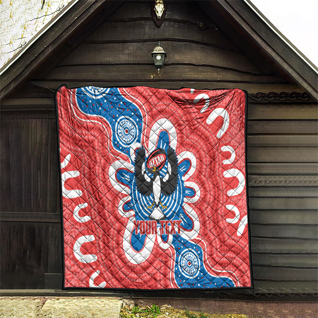 South Australia Oztag Custom Quilt SA Piping Shrike Indigenous Art