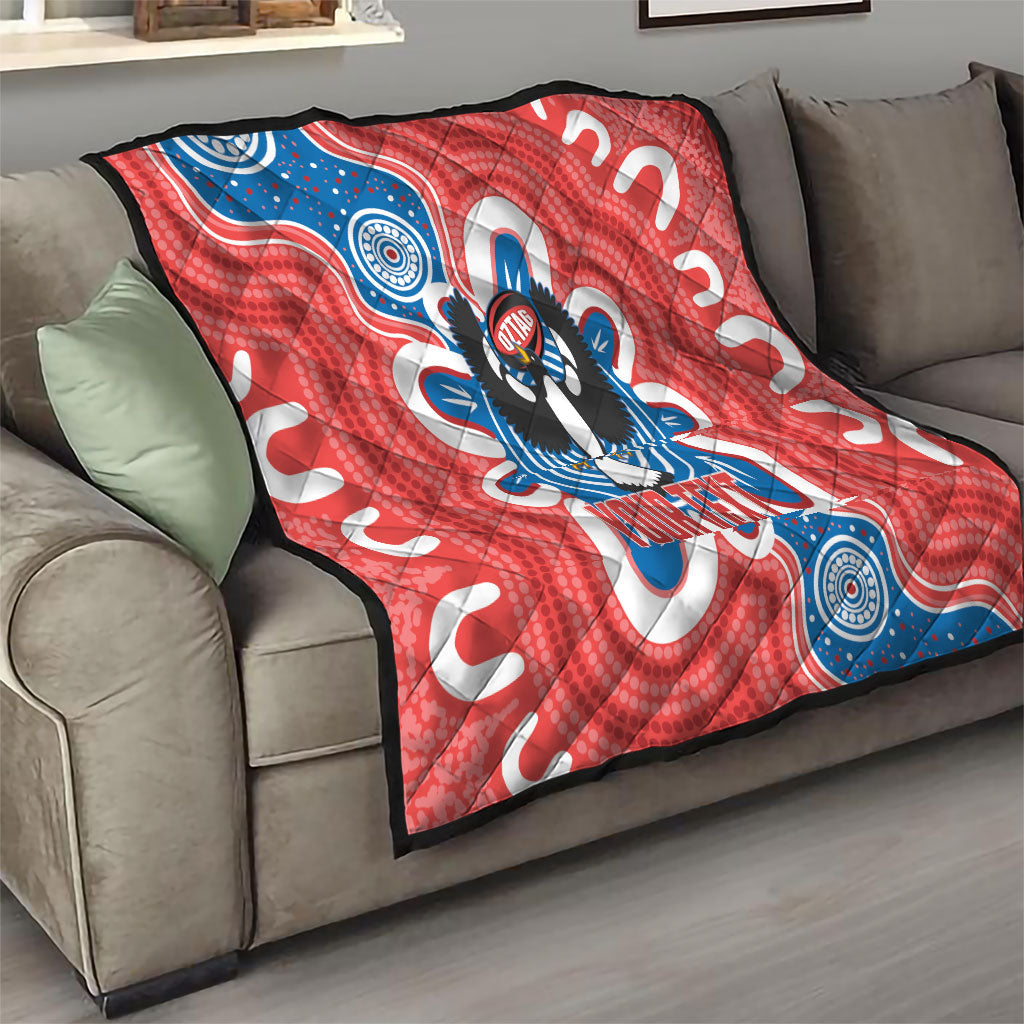 South Australia Oztag Custom Quilt SA Piping Shrike Indigenous Art