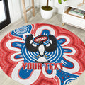 South Australia Oztag Custom Round Carpet SA Piping Shrike Indigenous Art