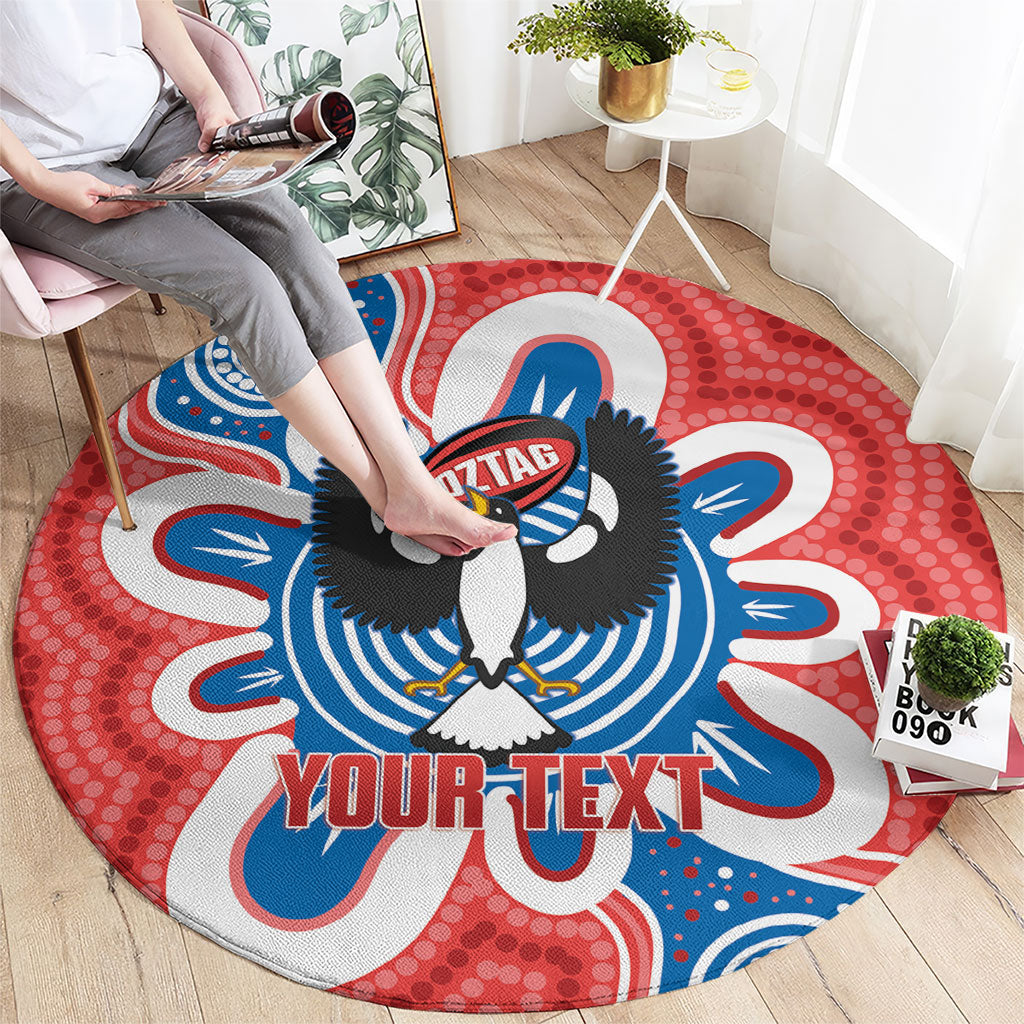 South Australia Oztag Custom Round Carpet SA Piping Shrike Indigenous Art