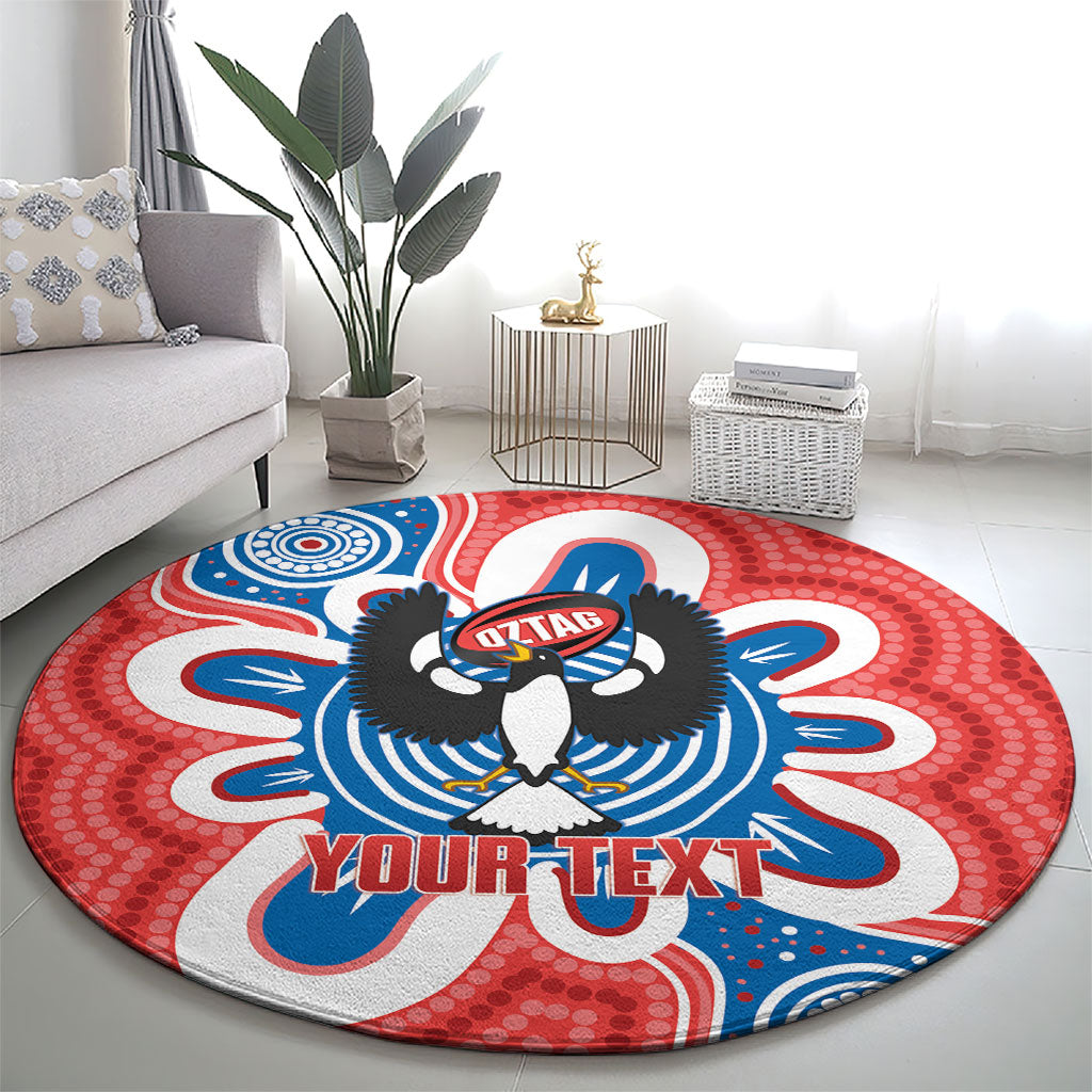 South Australia Oztag Custom Round Carpet SA Piping Shrike Indigenous Art
