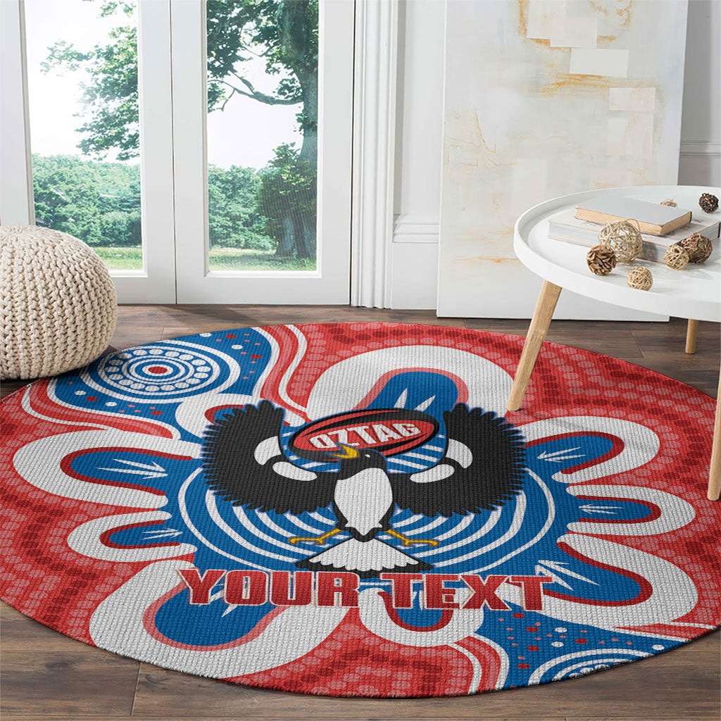 South Australia Oztag Custom Round Carpet SA Piping Shrike Indigenous Art