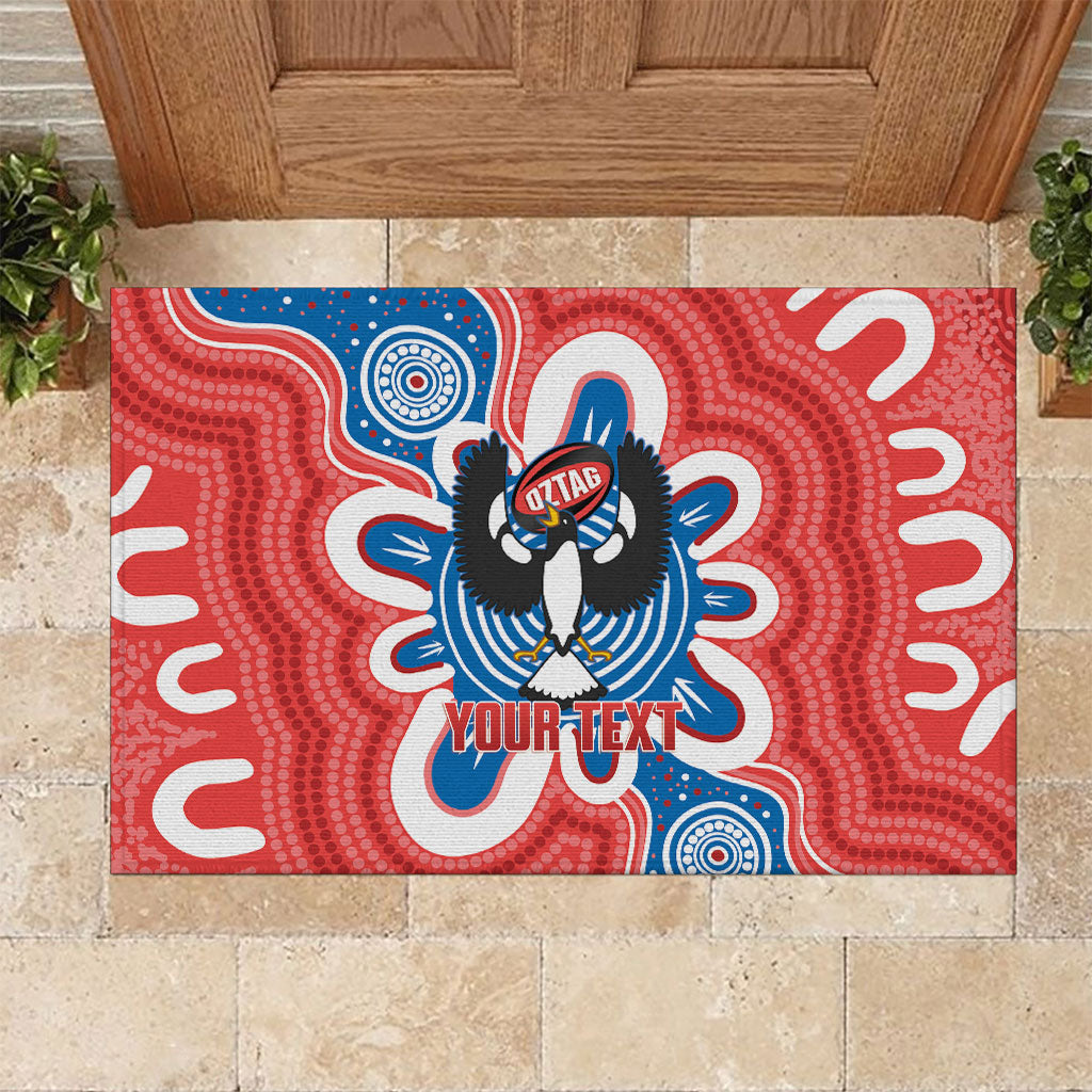 South Australia Oztag Custom Rubber Doormat SA Piping Shrike Indigenous Art