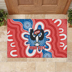 South Australia Oztag Custom Rubber Doormat SA Piping Shrike Indigenous Art