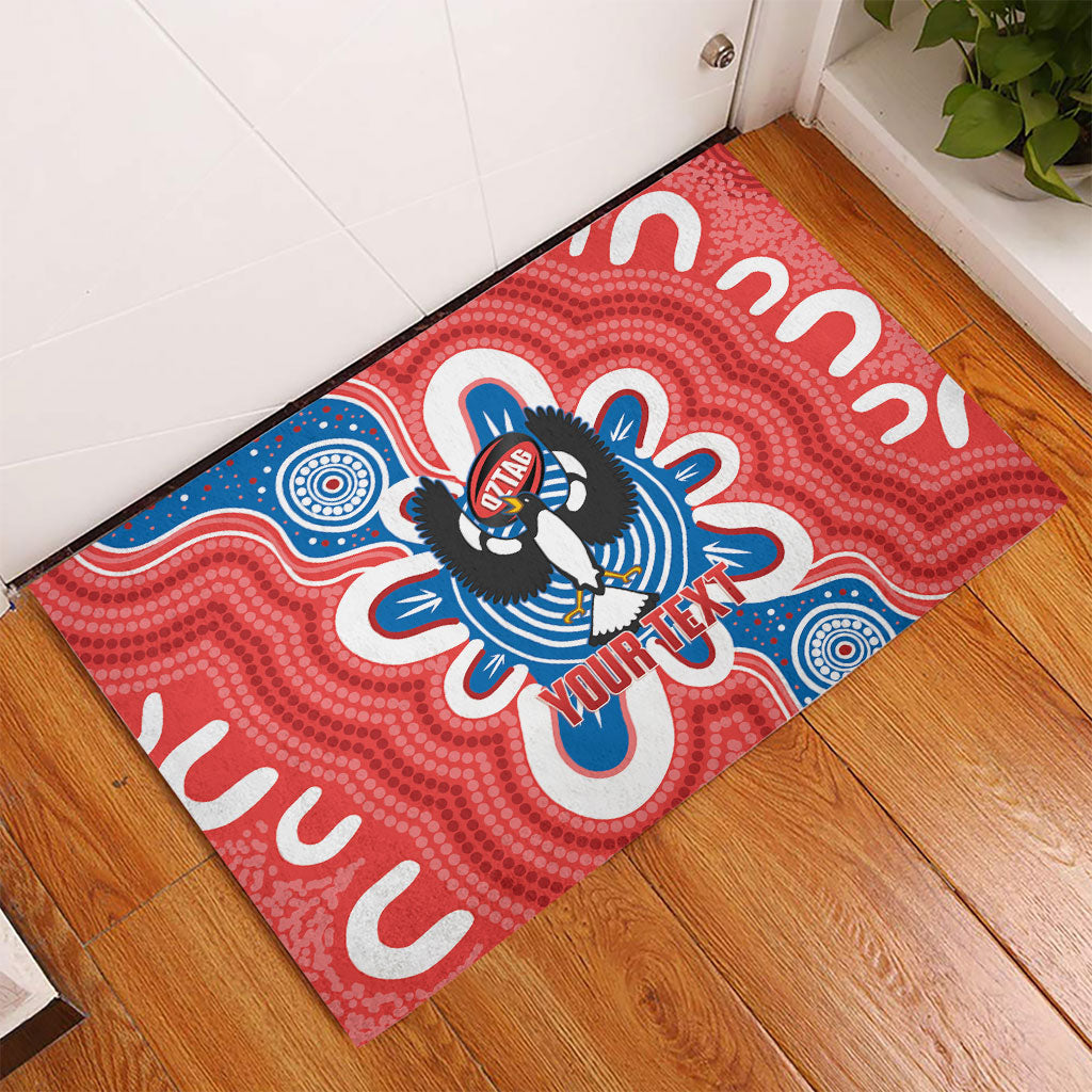 South Australia Oztag Custom Rubber Doormat SA Piping Shrike Indigenous Art