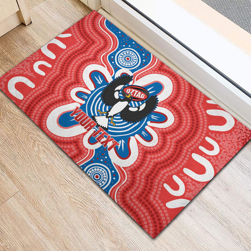 South Australia Oztag Custom Rubber Doormat SA Piping Shrike Indigenous Art