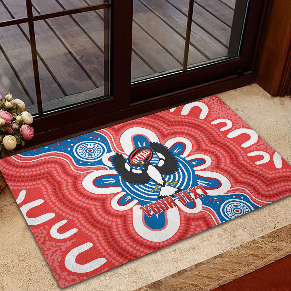 South Australia Oztag Custom Rubber Doormat SA Piping Shrike Indigenous Art