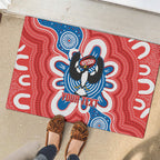 South Australia Oztag Custom Rubber Doormat SA Piping Shrike Indigenous Art