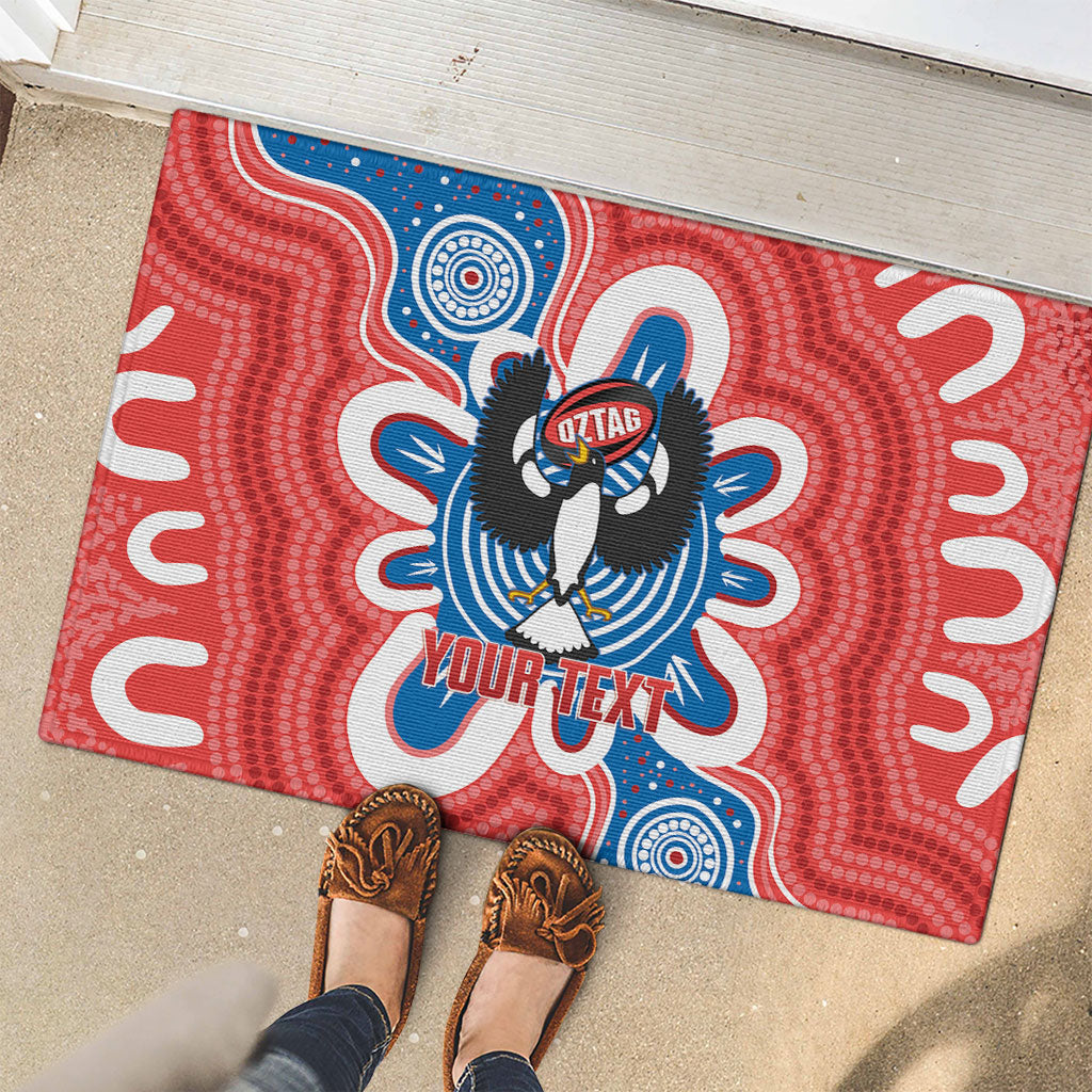 South Australia Oztag Custom Rubber Doormat SA Piping Shrike Indigenous Art
