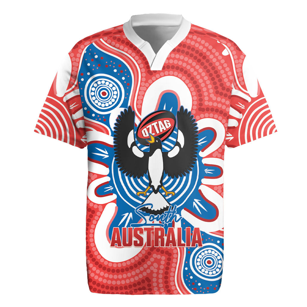 South Australia Oztag Custom Rugby Jersey SA Piping Shrike Indigenous Art