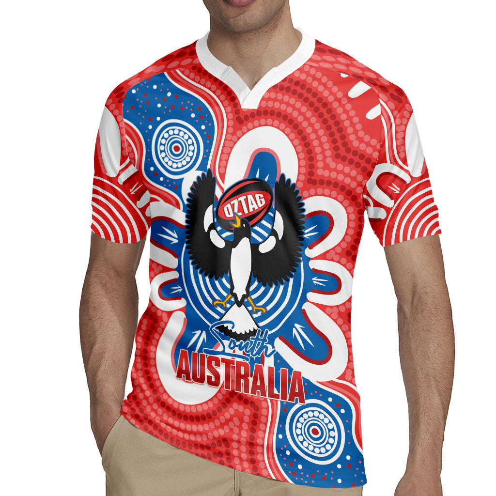South Australia Oztag Custom Rugby Jersey SA Piping Shrike Indigenous Art