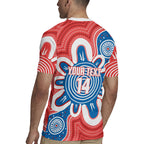 South Australia Oztag Custom Rugby Jersey SA Piping Shrike Indigenous Art