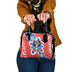 South Australia Oztag Custom Shoulder Handbag SA Piping Shrike Indigenous Art