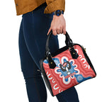 South Australia Oztag Custom Shoulder Handbag SA Piping Shrike Indigenous Art