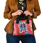 South Australia Oztag Custom Shoulder Handbag SA Piping Shrike Indigenous Art