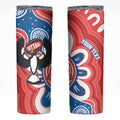South Australia Oztag Custom Skinny Tumbler SA Piping Shrike Indigenous Art
