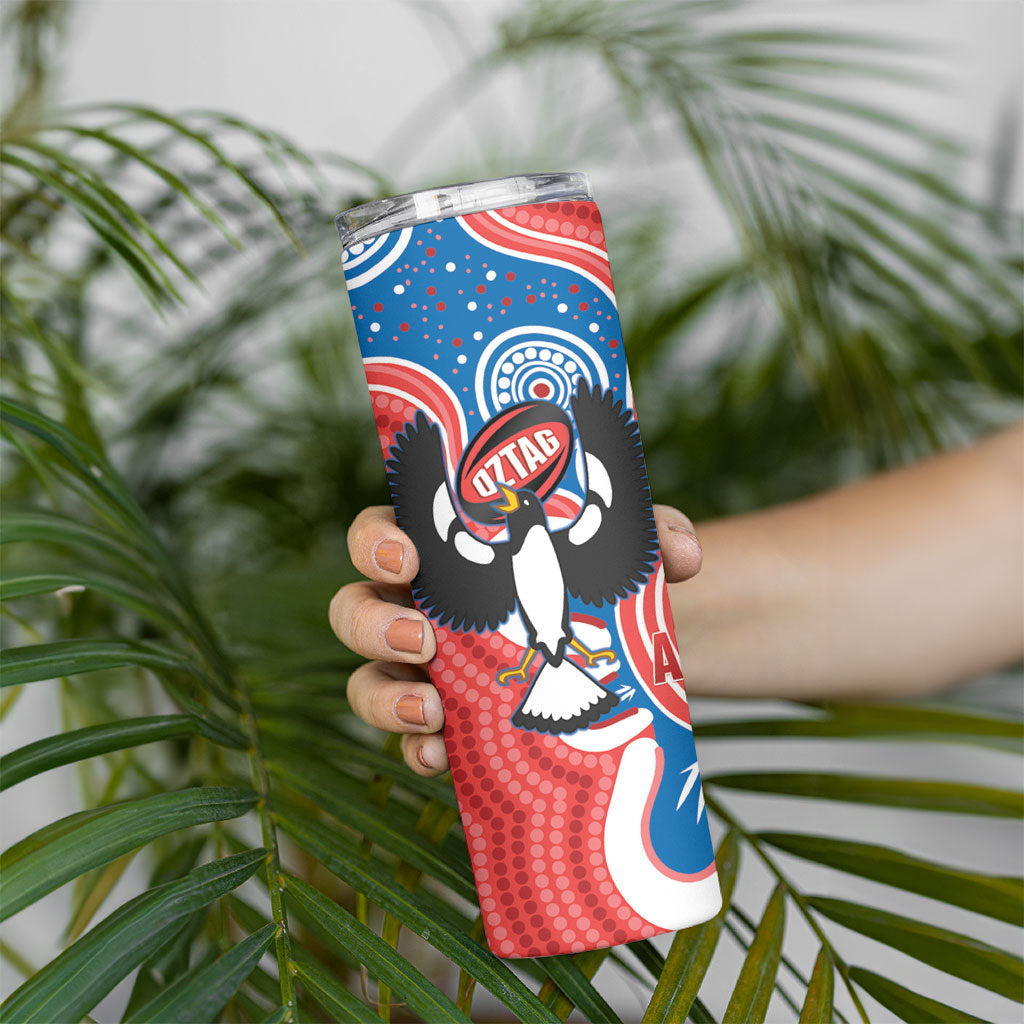 South Australia Oztag Custom Skinny Tumbler SA Piping Shrike Indigenous Art