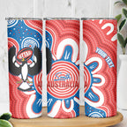 South Australia Oztag Custom Skinny Tumbler SA Piping Shrike Indigenous Art