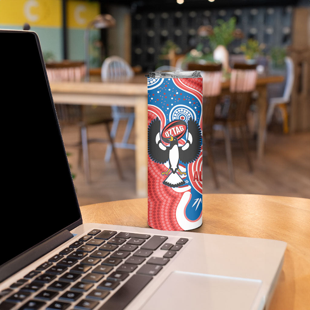 South Australia Oztag Custom Skinny Tumbler SA Piping Shrike Indigenous Art