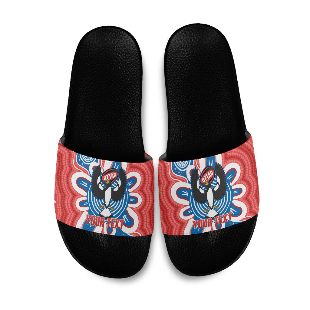South Australia Oztag Custom Slide Sandals SA Piping Shrike Indigenous Art