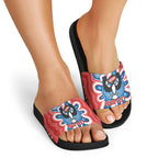 South Australia Oztag Custom Slide Sandals SA Piping Shrike Indigenous Art