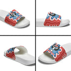 South Australia Oztag Custom Slide Sandals SA Piping Shrike Indigenous Art