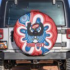South Australia Oztag Custom Spare Tire Cover SA Piping Shrike Indigenous Art