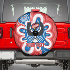 South Australia Oztag Custom Spare Tire Cover SA Piping Shrike Indigenous Art