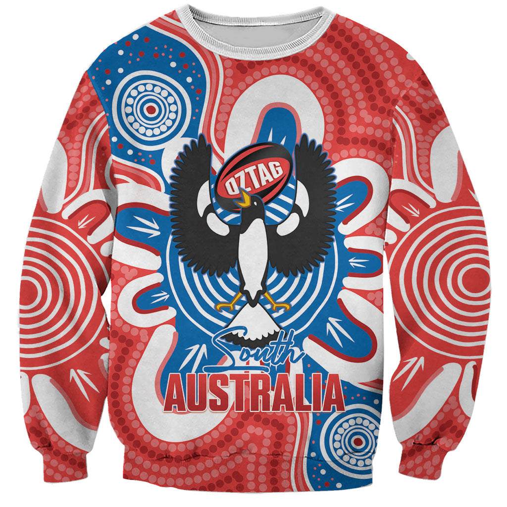South Australia Oztag Custom Sweatshirt SA Piping Shrike Indigenous Art