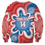 South Australia Oztag Custom Sweatshirt SA Piping Shrike Indigenous Art
