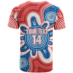 South Australia Oztag Custom T Shirt SA Piping Shrike Indigenous Art
