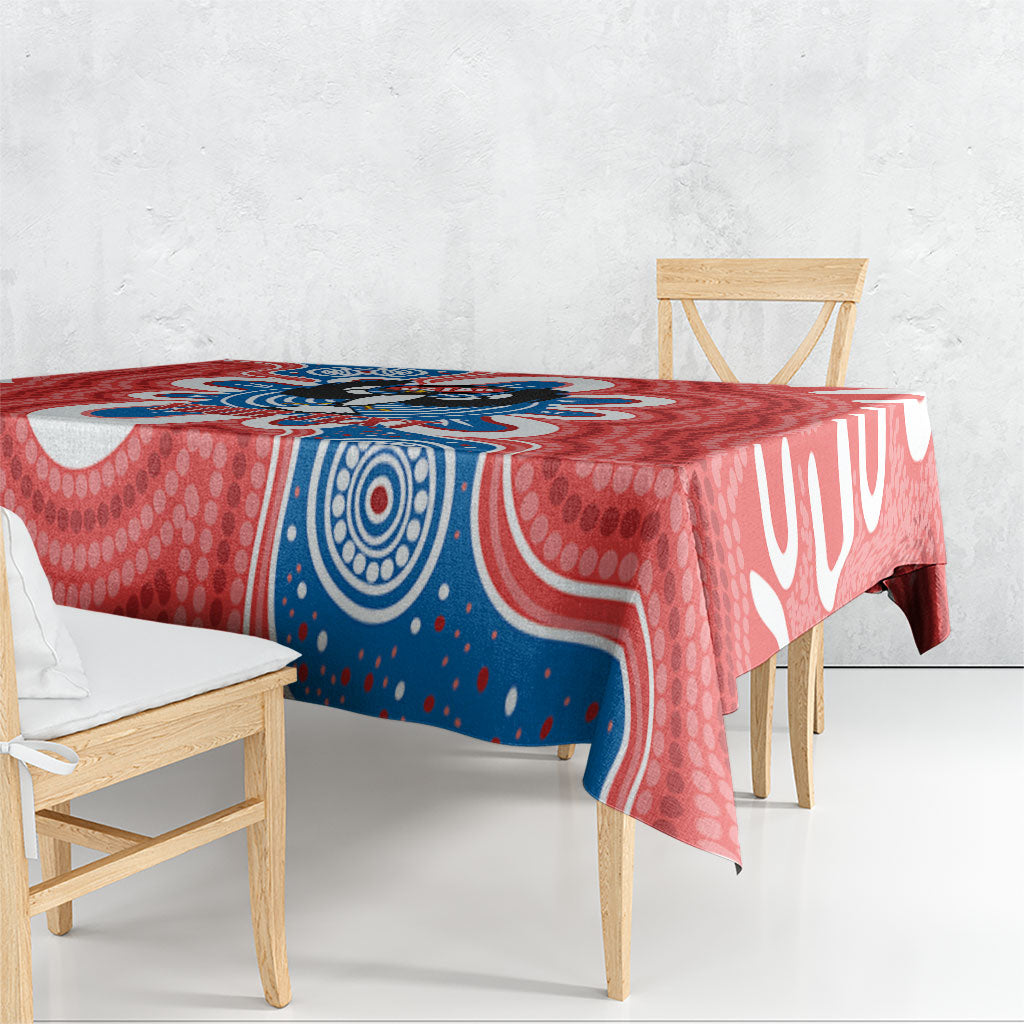 South Australia Oztag Custom Tablecloth SA Piping Shrike Indigenous Art