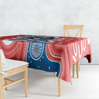 South Australia Oztag Custom Tablecloth SA Piping Shrike Indigenous Art