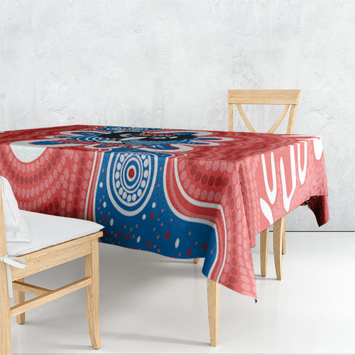 South Australia Oztag Custom Tablecloth SA Piping Shrike Indigenous Art