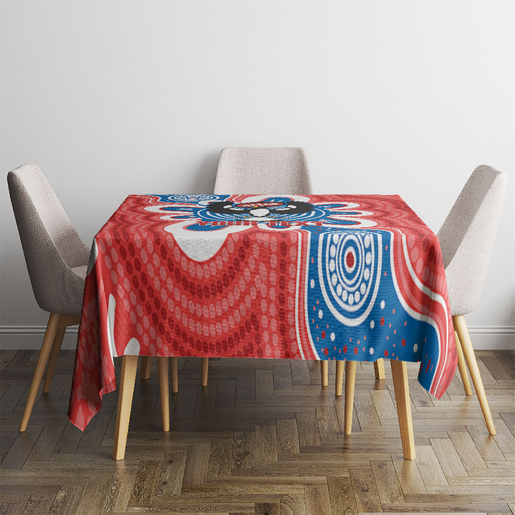 South Australia Oztag Custom Tablecloth SA Piping Shrike Indigenous Art