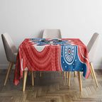 South Australia Oztag Custom Tablecloth SA Piping Shrike Indigenous Art