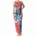 South Australia Oztag Custom Tank Maxi Dress SA Piping Shrike Indigenous Art