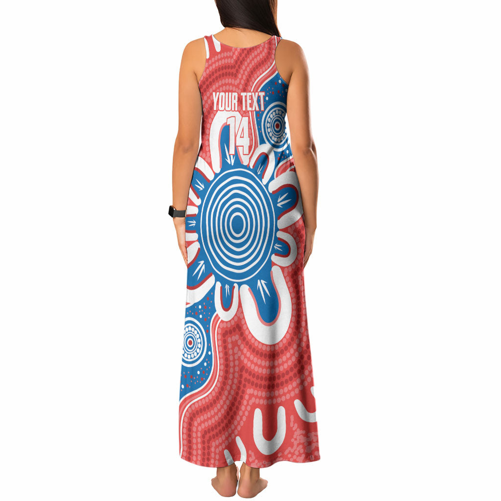South Australia Oztag Custom Tank Maxi Dress SA Piping Shrike Indigenous Art