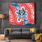 South Australia Oztag Custom Tapestry SA Piping Shrike Indigenous Art