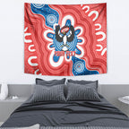 South Australia Oztag Custom Tapestry SA Piping Shrike Indigenous Art