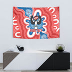 South Australia Oztag Custom Tapestry SA Piping Shrike Indigenous Art