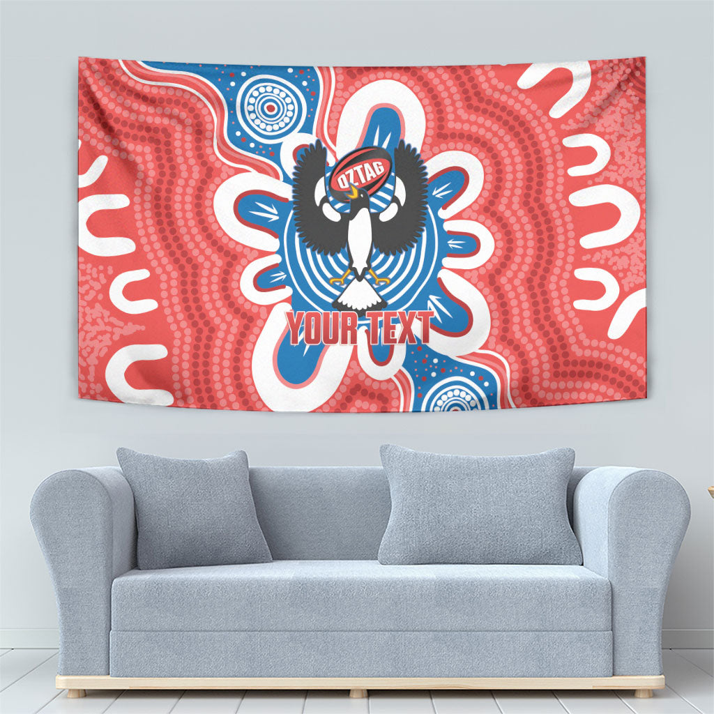 South Australia Oztag Custom Tapestry SA Piping Shrike Indigenous Art
