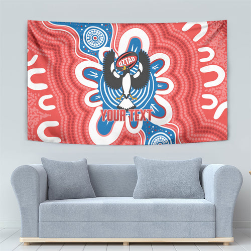South Australia Oztag Custom Tapestry SA Piping Shrike Indigenous Art