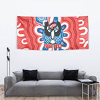 South Australia Oztag Custom Tapestry SA Piping Shrike Indigenous Art