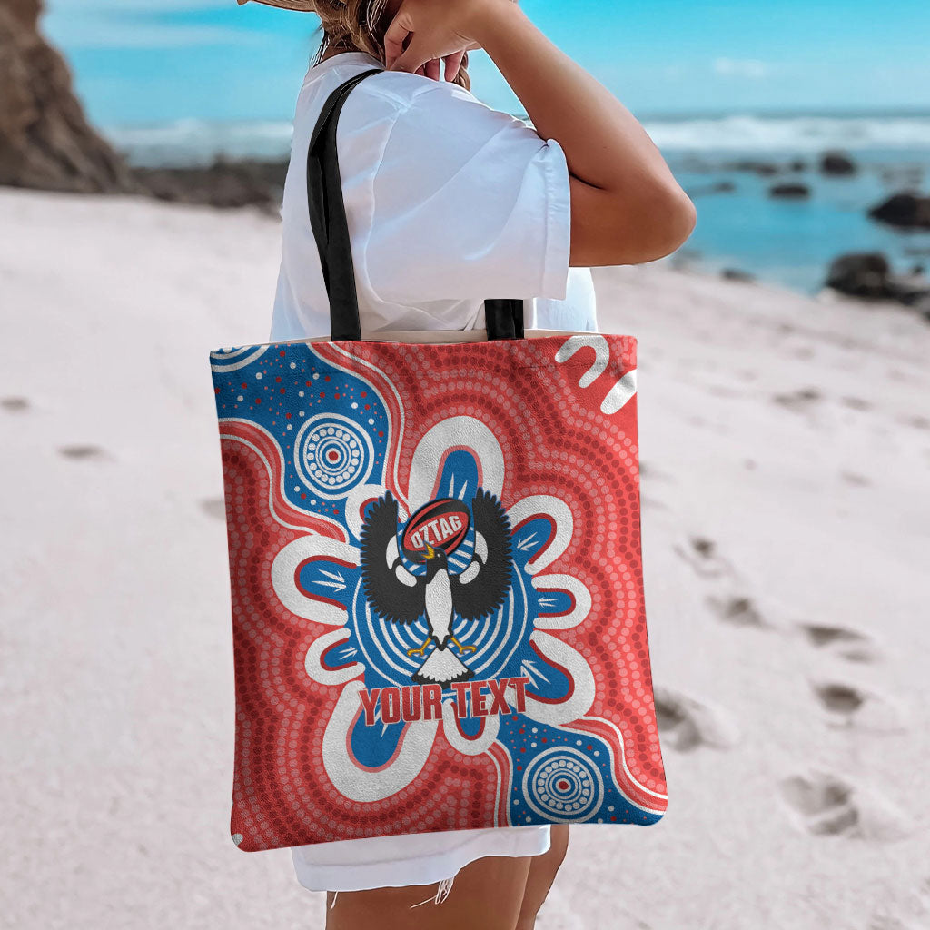 South Australia Oztag Custom Tote Bag SA Piping Shrike Indigenous Art