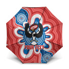 South Australia Oztag Custom Umbrella SA Piping Shrike Indigenous Art